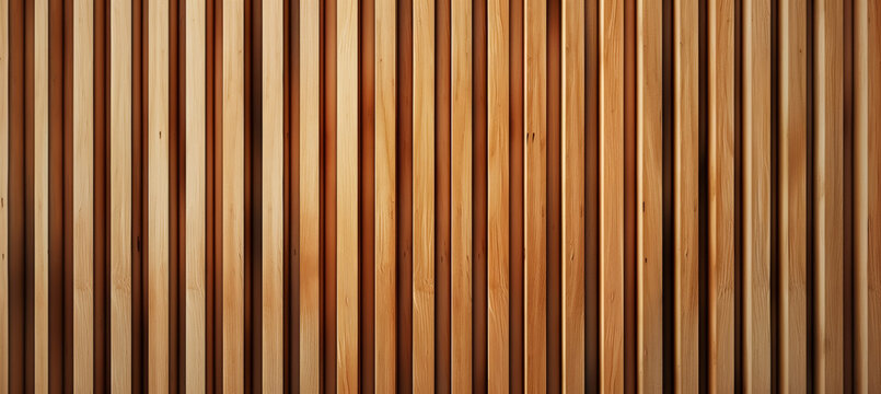Brown Wood Slats with Varied Heights