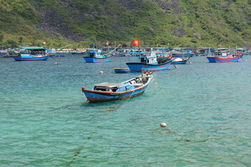 fishing boats on the Nha Trang beach