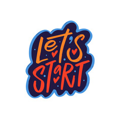 Let's start lettering phrase in colorful typography.