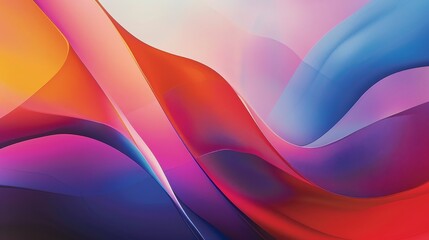 Fototapeta premium Modern luxury expressed through vibrant gradients curving within sleek, elegant shapes