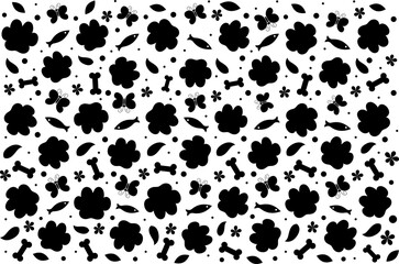 Gradient paw prints background