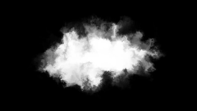 animated white clouds with alpha channel
