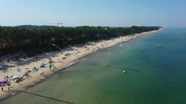 Beach Baltic Sea Sarbinowo Plaza Morze Baltyckie Aerial View Poland