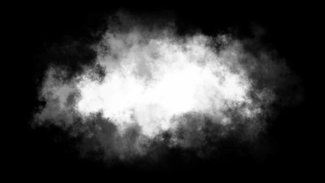 moving cloud motion animation with transparent background 