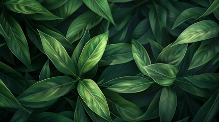 Abstract leaves in the background, a design that mimics natural textures. Bright green artwork, a depiction of plant life.