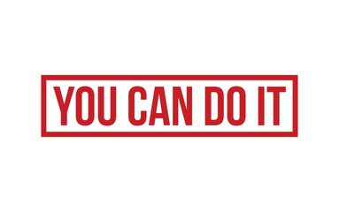 Red You Can Do It Rubber Stamp Seal Vector