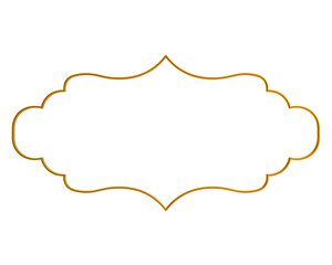 Decorative Islamic Frame, golden frame, decorative frame