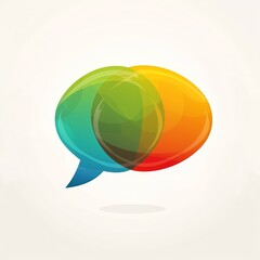 Simplistic Conversation Bubble Logo for Social Media