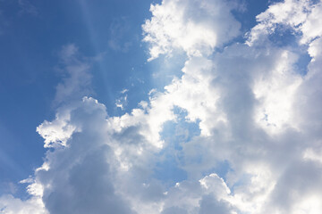 Blue Sky With Huge White Clouds