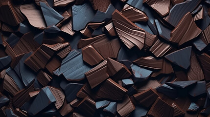 Abstract Chocolate Pieces Art