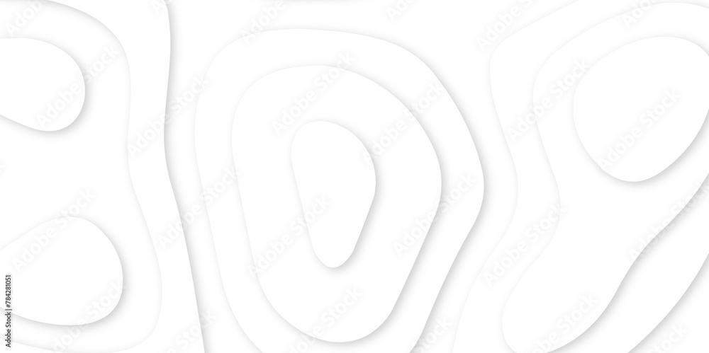 Poster abstract paper carve template. abstract white and gray 3d papercut topography relief vector backgrou