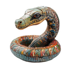 Ouroboros Egypt Art object isolated on transparent png.