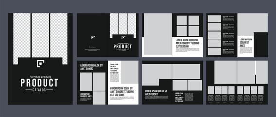 minimalist company product catalog brochure magazine design template, clean furniture or fashion collection portfolio catalogue brochure creative layout or price list 