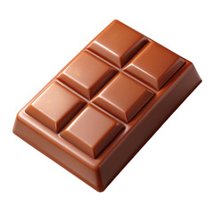 Obraz premium 3d chocolate bar isolated on transparent background