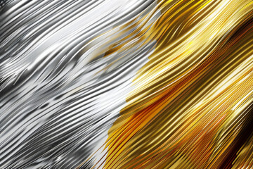 Gold and silver metallic surface pattern for background