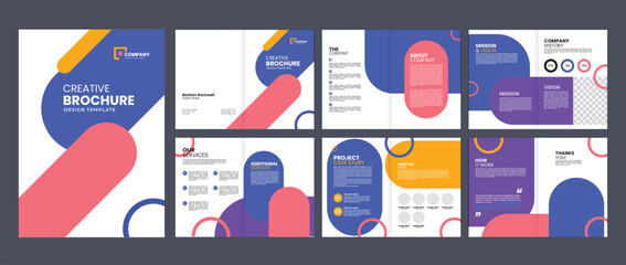 company business brochure magazine design template, profile brochure for creative annual report business proposal brochure template design 