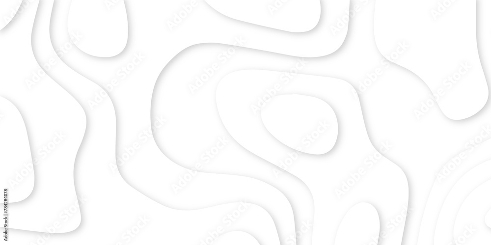Poster abstract paper carve template. abstract white and gray 3d papercut topography relief vector backgrou