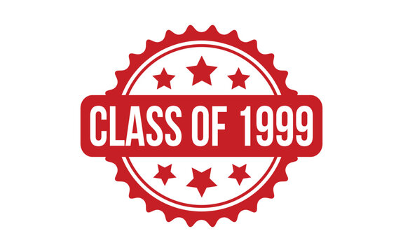 Red Class of 1999 Rubber Stamp Seal Vector
