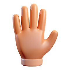 Obraz premium Hand Gesture 3D cartoon isolated on transparent background