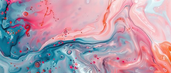 Elegant alcohol liquid marble wallpaper, abstract oil design, delicate acrylic splash effect - obrazy, fototapety, plakaty