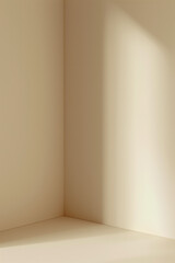 light beige wall corner with minimal shadows