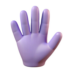 Obraz premium Hand Gesture 3D cartoon isolated on transparent background