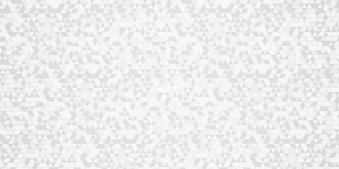 Vector geometric seamless technology gray and white triangle background. Abstract digital grid light pattern white Polygon Mosaic triangle Background, business and corporate background.