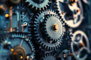 Machine gears texture for background