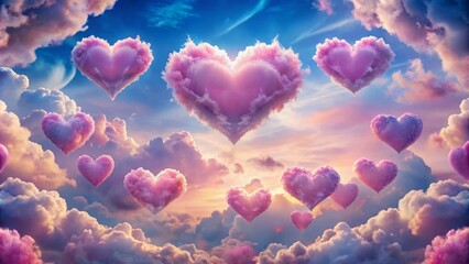 Hearts made of clouds