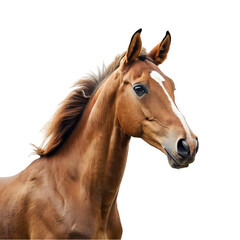 Obraz premium Brown horse isolated on transparent background