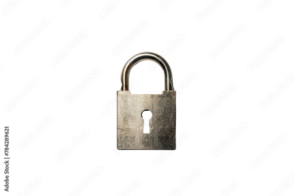 Poster photograph of padlock security symbol ,isolated on a transparent background.