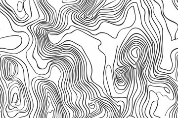Hand-drawn minimalist contour lines, abstract doodle vector background for fabric prints and wallpaper