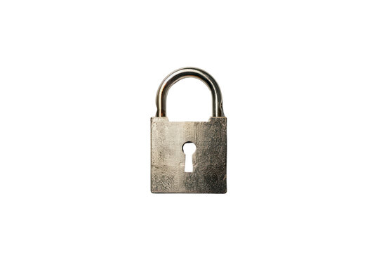 photograph of Padlock security symbol ,Isolated on a transparent background.