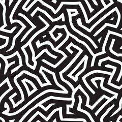 Black and white geometric pattern with white lines