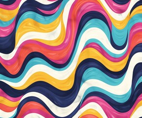 Vibrant wave pattern with multiple colors