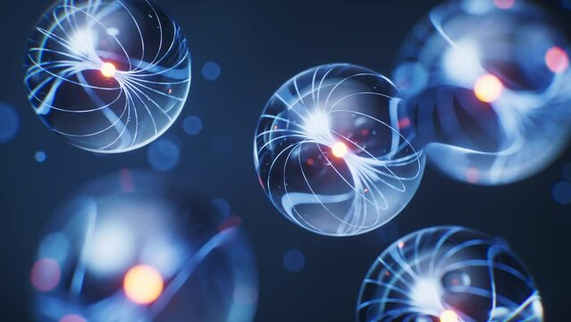 Physics quantum and scientific background, 3d rendering.