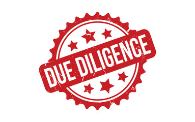 Due Diligence rubber grunge stamp seal vector