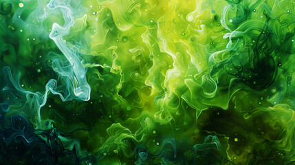 Green smoky watercolor fluid abstract background light natural bright wallpaper