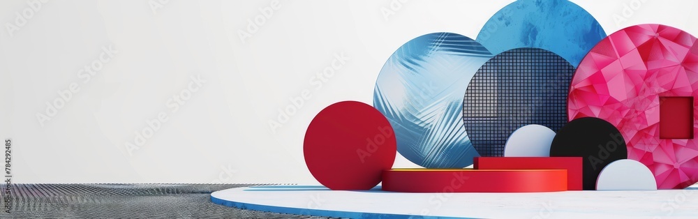 Aufkleber rainbow of delights: a vivid collection of objects on a table