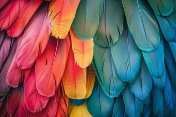 colorful feathers 
