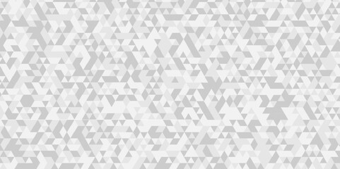 Vector geometric seamless technology gray and white triangle background. Abstract digital grid light pattern white Polygon Mosaic triangle Background, business and corporate background.