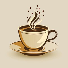 Artisanal Gourmet Coffee Bean and Cup Logo