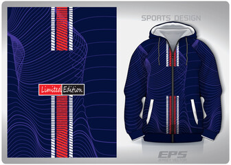 Vector sports shirt background image.Fluttering purple streaks pattern design, illustration, textile background for sports long sleeve hoodie, jersey hoodie