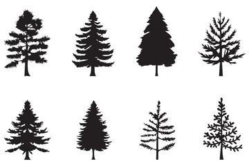 Christmas Tree Silhouette bundle vector