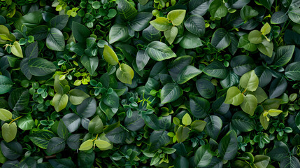 Fototapeta na wymiar Abstract green wall of ivy or wall plant for background, generative ai