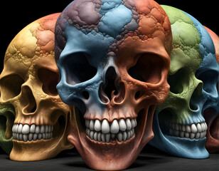 Rainbow Remains: The Spectrum of Skull Art
