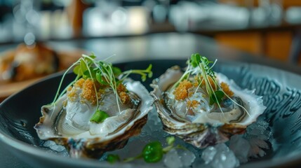 A New Zealand dish of oyster Bluff, served with ice or lightly fried.