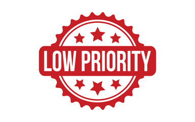 Obraz premium Low Priority rubber grunge stamp seal vector