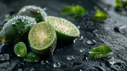 New Zealand feijoa, this fruit is of New Zealand origin.