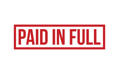 Red Paid In Full Rubber Stamp Seal Vector